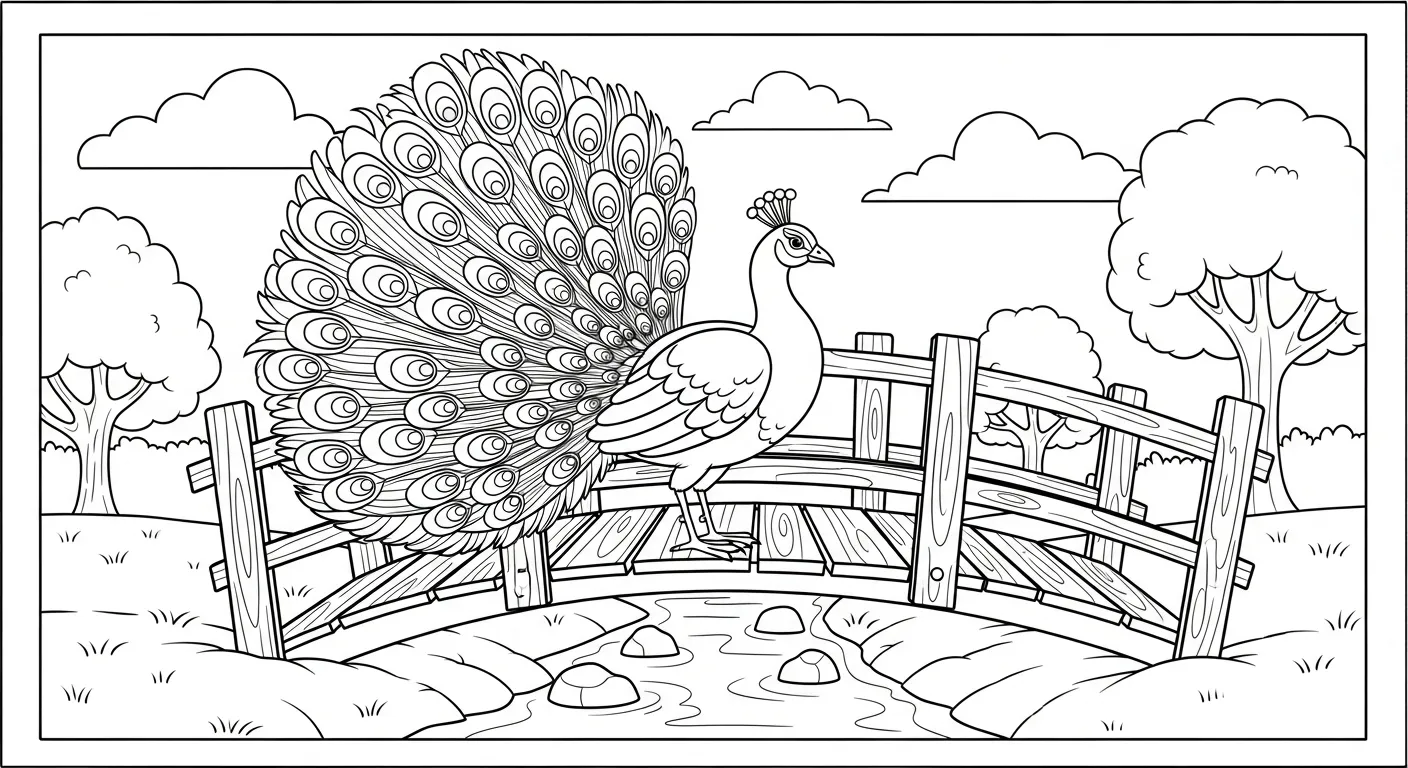 coloriage Paon a telecharger