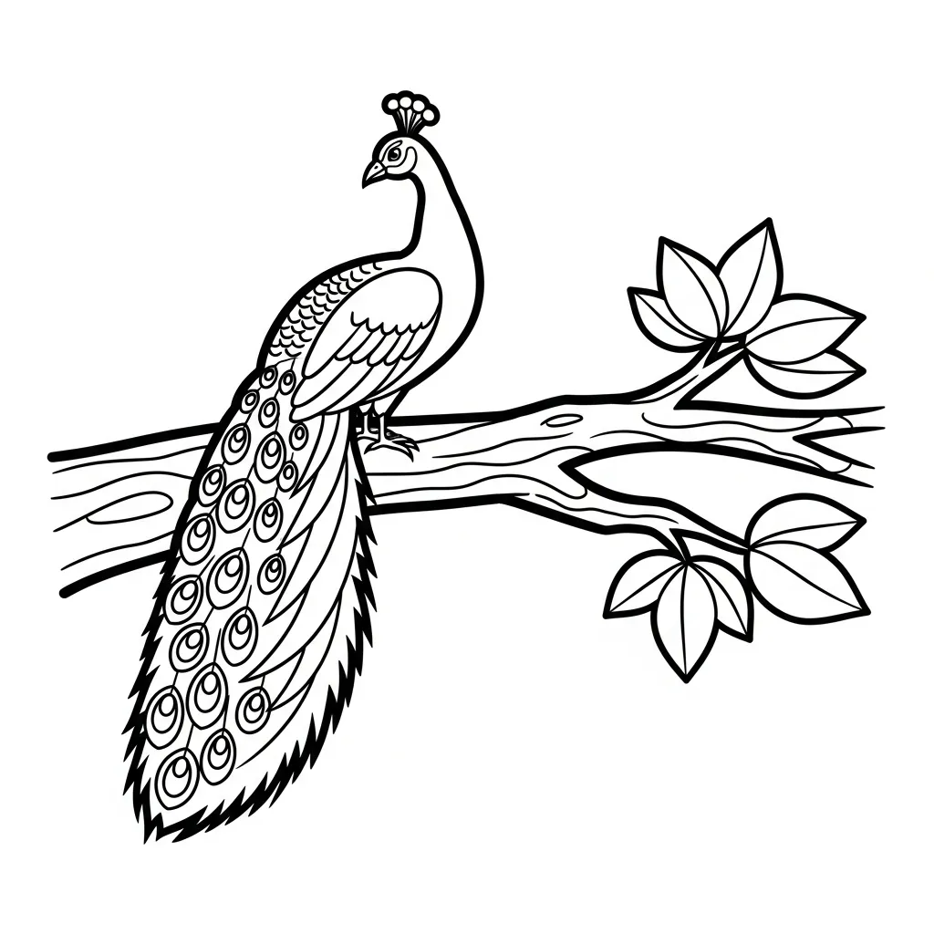 coloriage Paon a colorier en ligne gratuitement