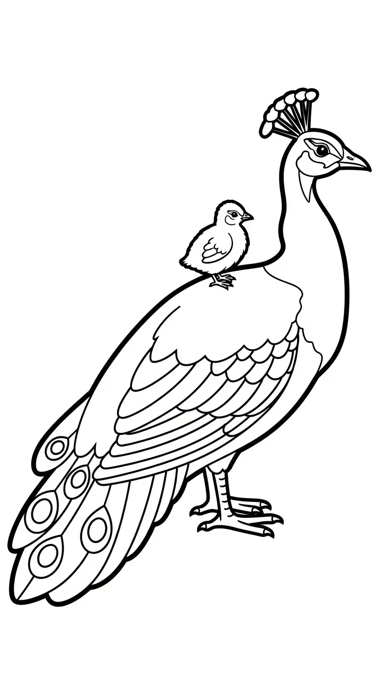 coloriage Paon a imprimer gratuit 1