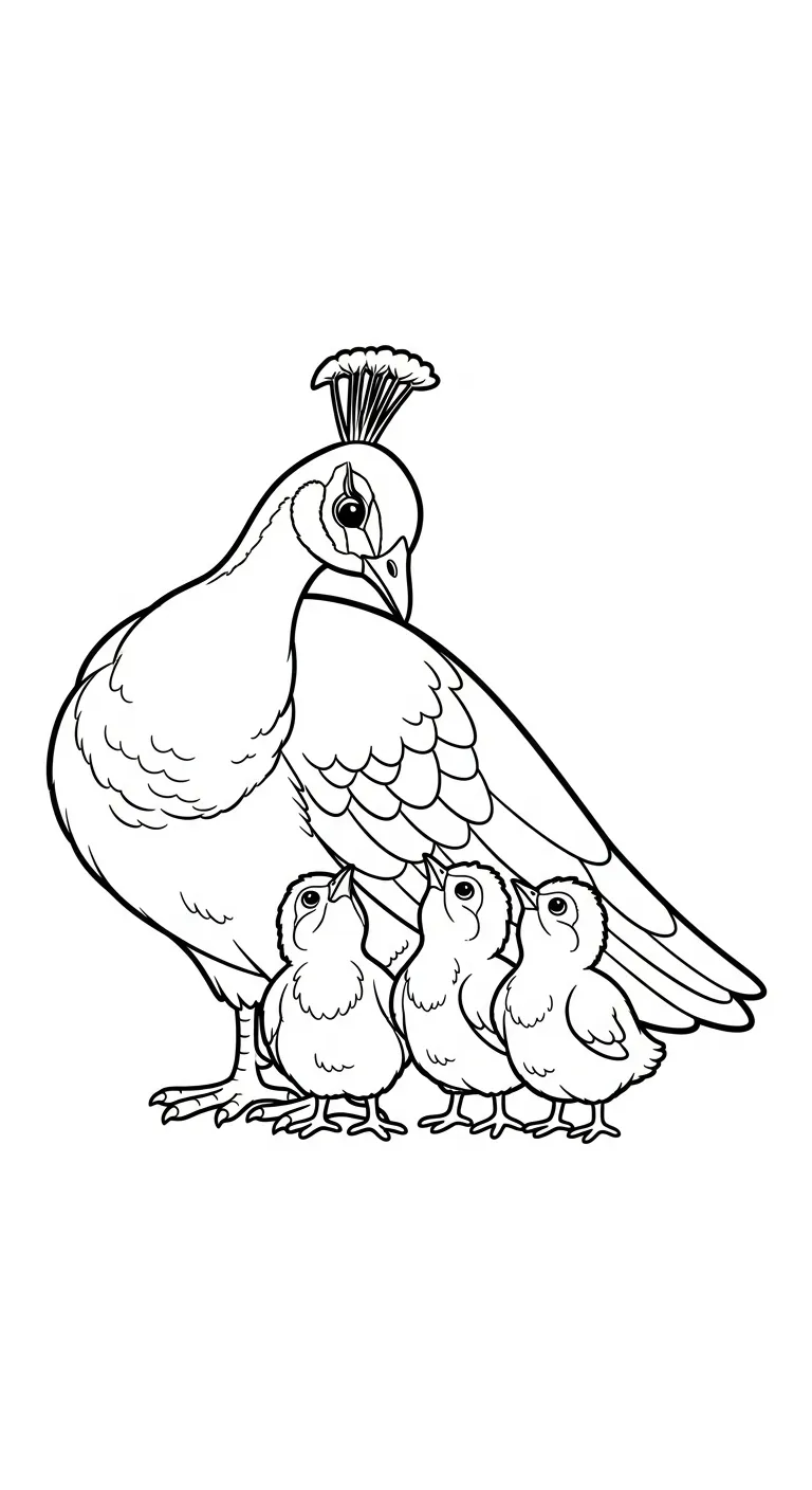 coloriage Paon à imprimer pour enfant de 8 ans