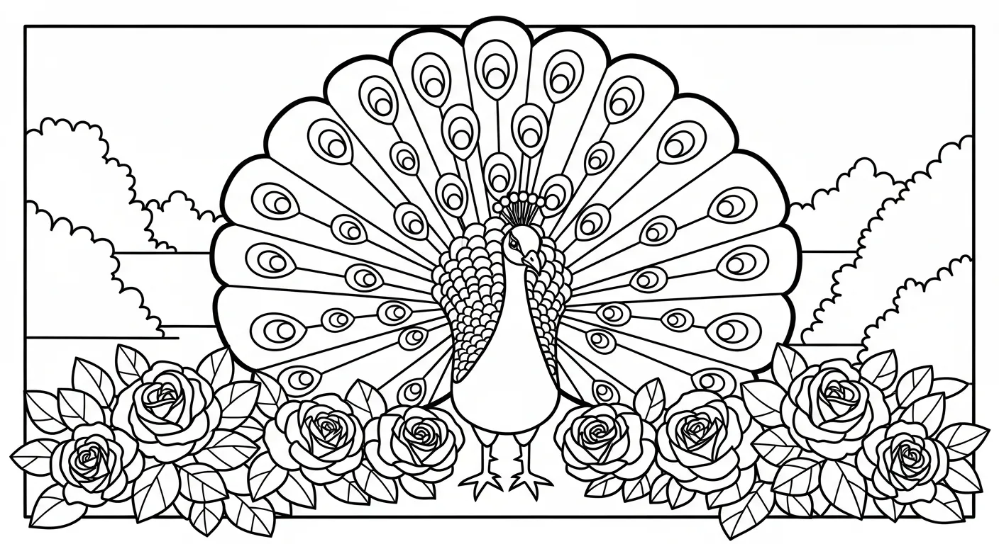 coloriage Paon a imprimer gratuit