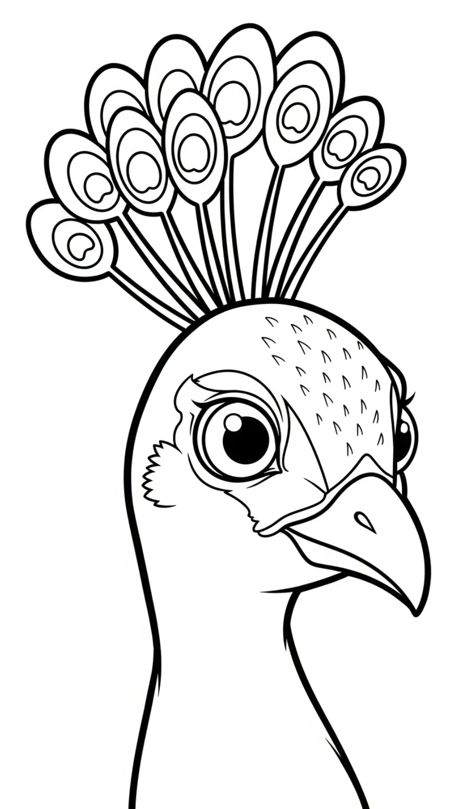 coloriage Paon pour bebe a imprimer 1