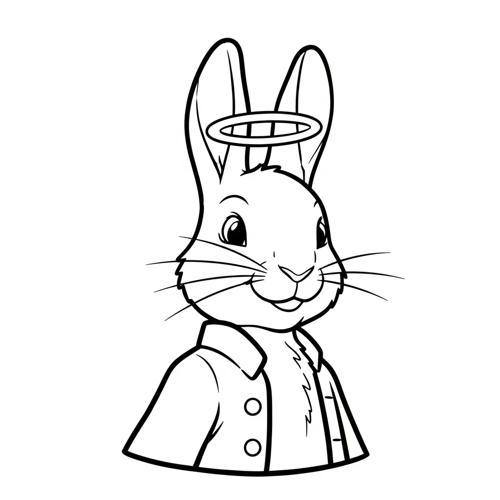 coloriage Peter Rabbit pour enfant de 8 ans