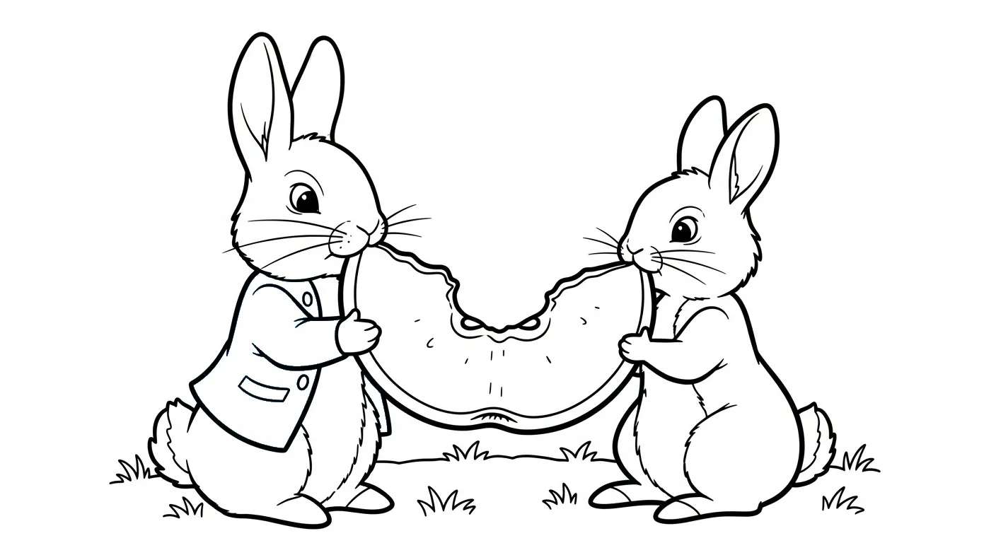 coloriage Peter Rabbit a imprimer