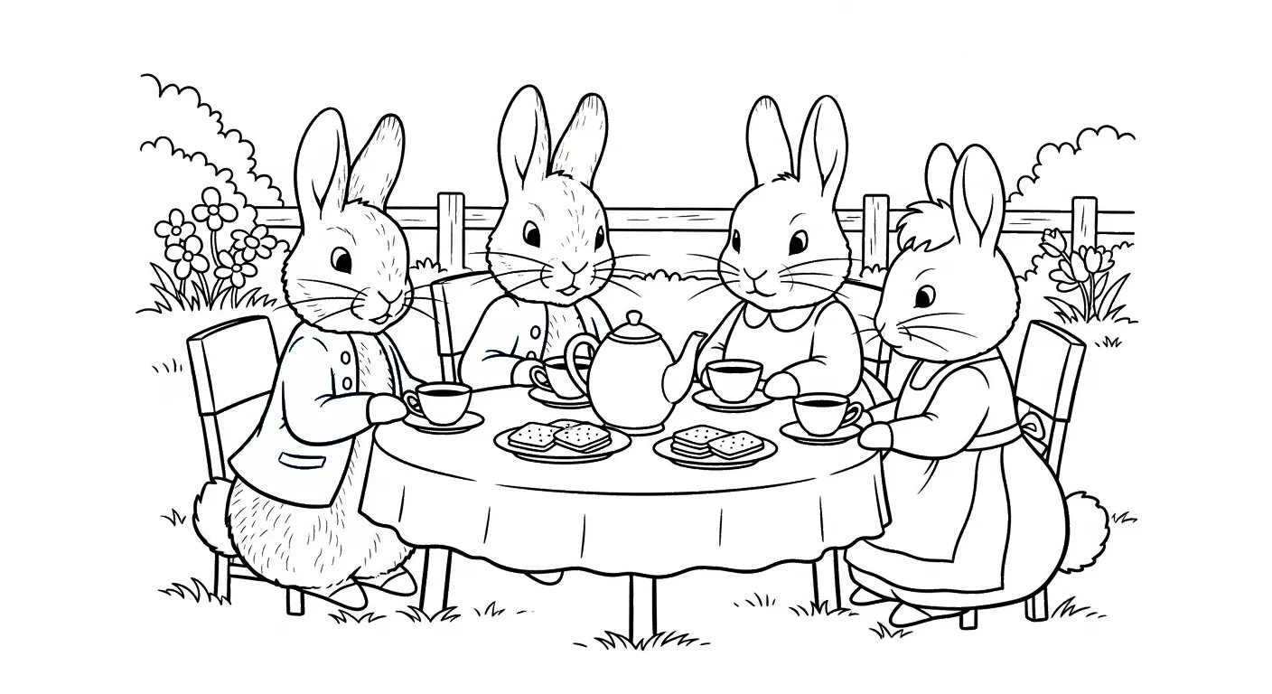 coloriage Peter Rabbit à imprimer pdf gratuit