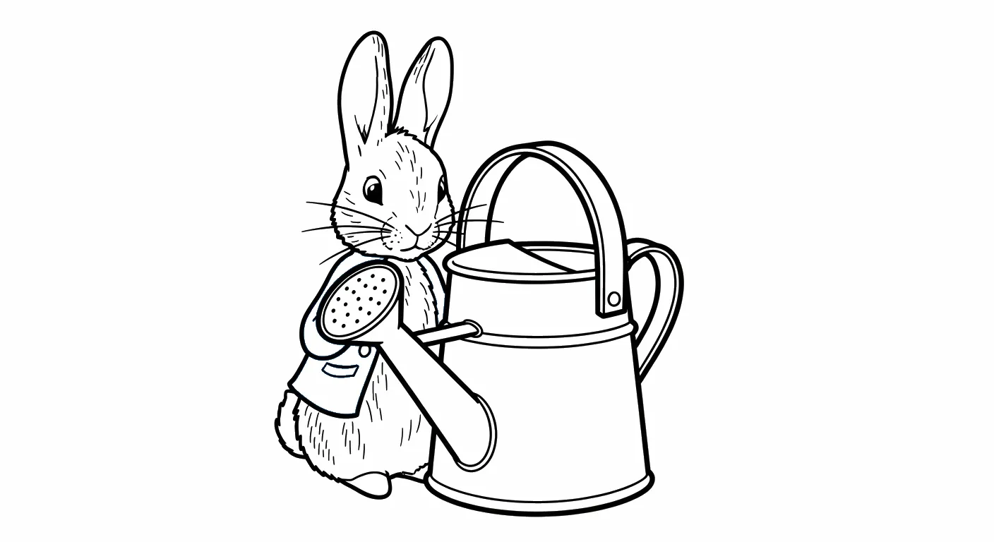 coloriage Peter Rabbit pour enfant de 6 ans