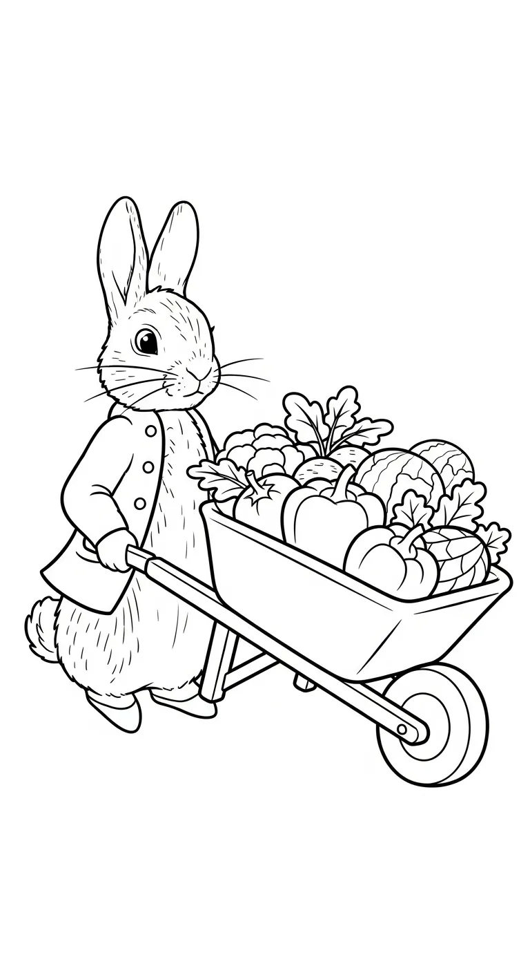 coloriage Peter Rabbit pour enfant de à imprimer