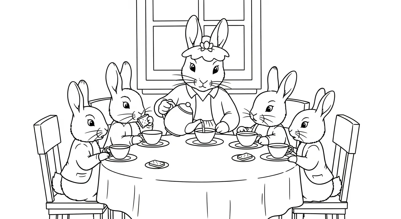 coloriage Peter Rabbit pour enfant de 7 ans 1