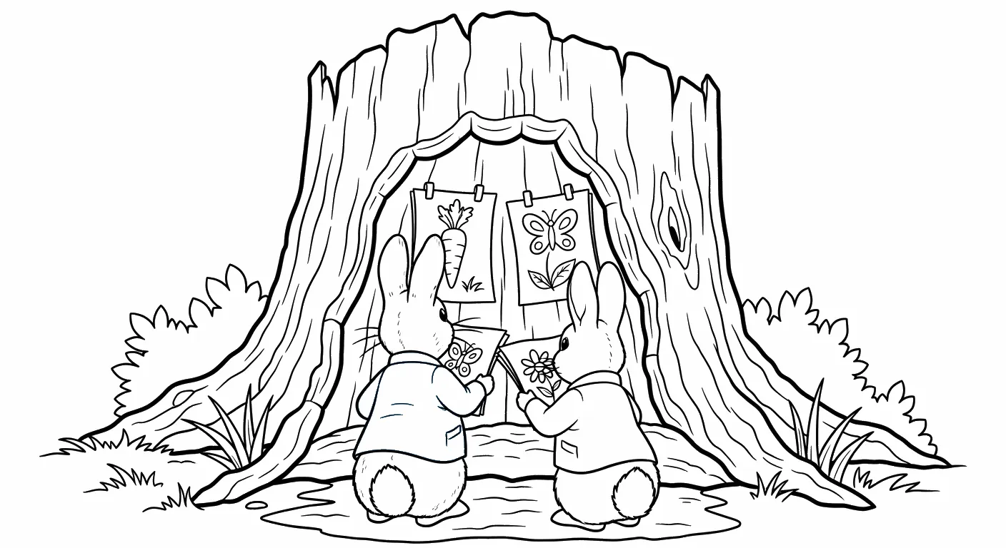 imprimer coloriage Peter Rabbit