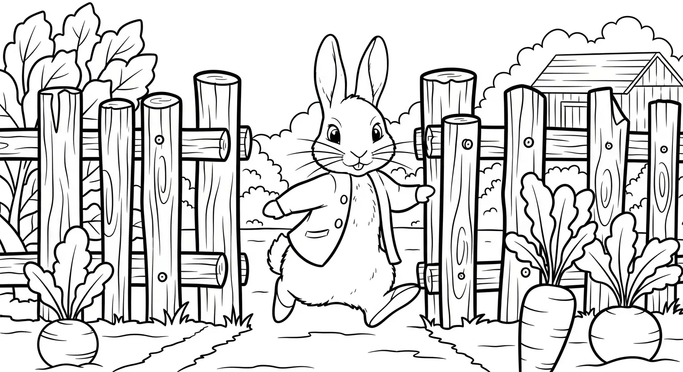 coloriage Peter Rabbit pour enfant gratuit 1