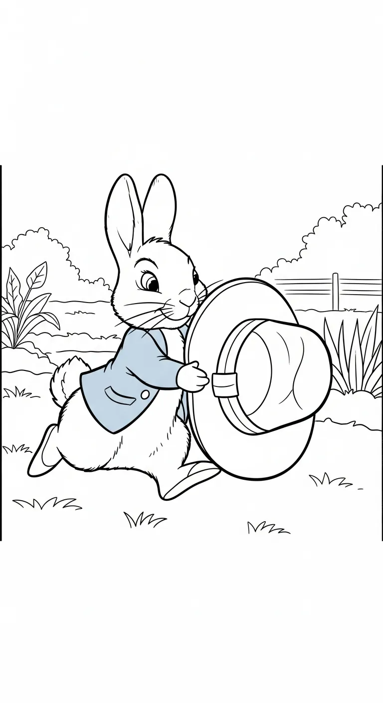 coloriage Peter Rabbit à imprimer kawaii 1