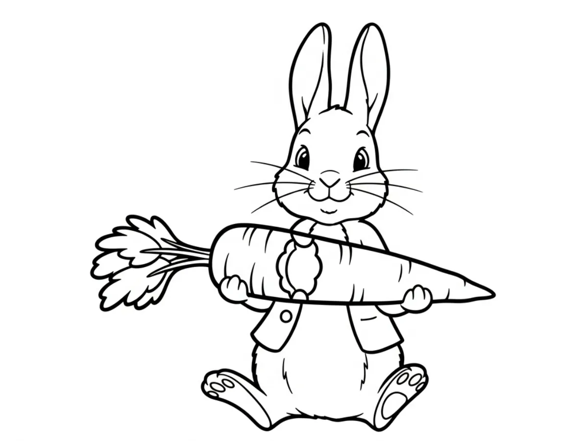 coloriage Peter Rabbit pour enfant à imprimer