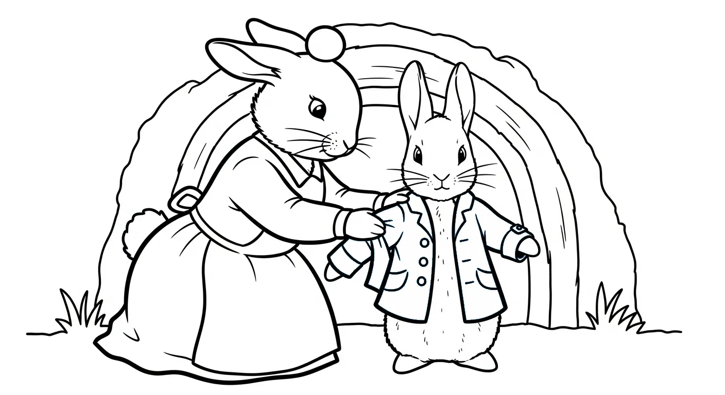a imprimer coloriage Peter Rabbit gratuit