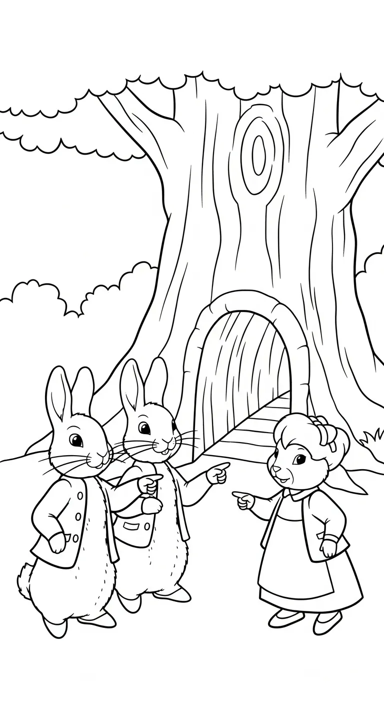 coloriage Peter Rabbit à imprimer pour enfant de 9 ans