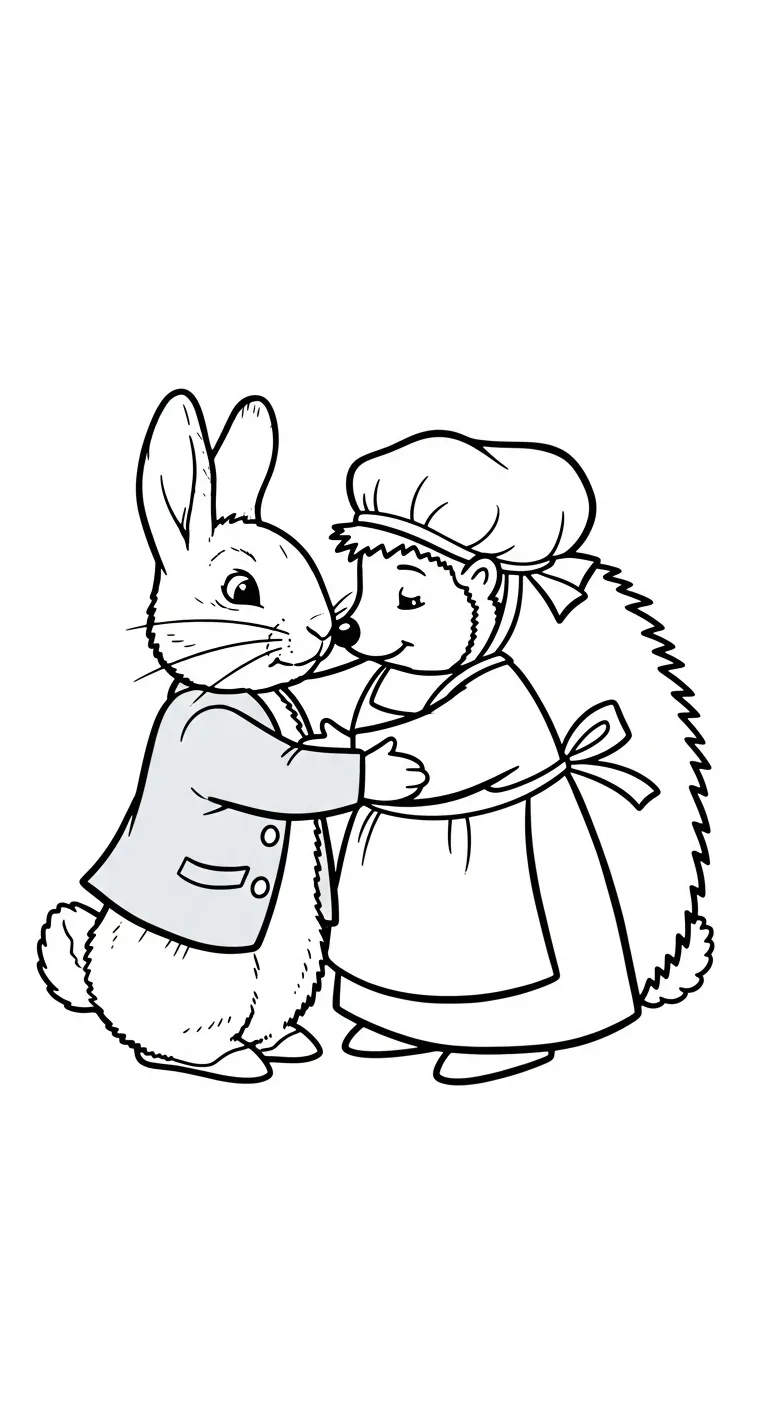coloriage Peter Rabbit à imprimer kawaii