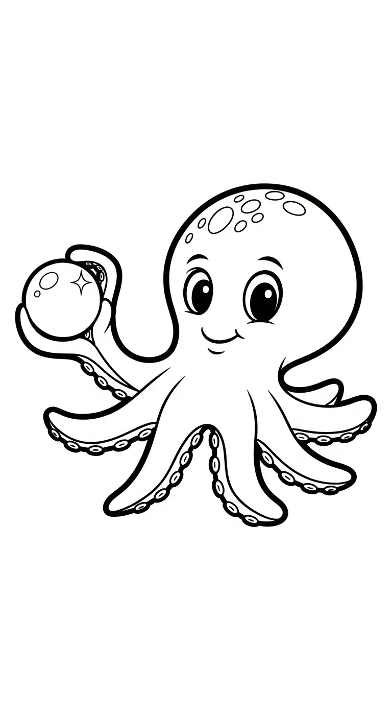 coloriage Pieuvre à imprimer pour enfant de 7 ans