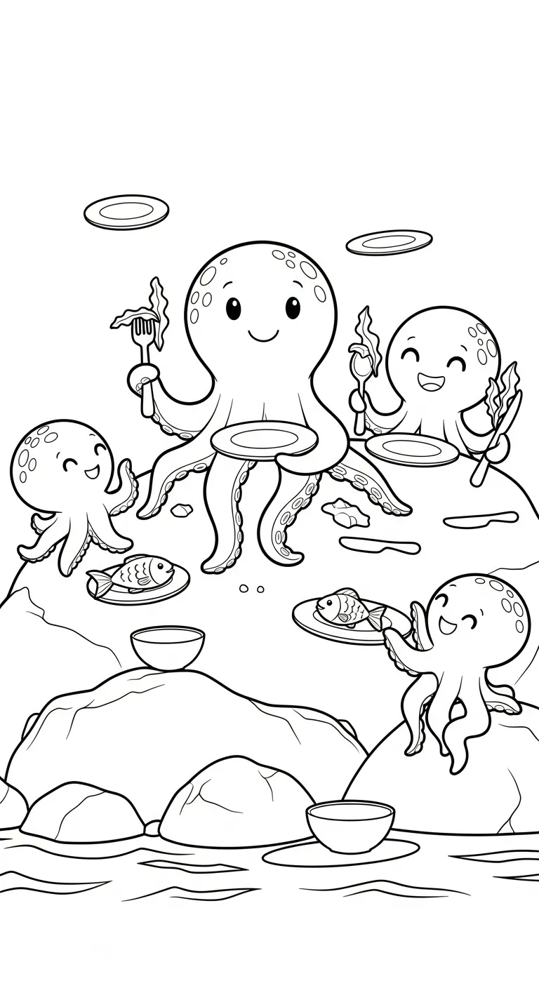 coloriage Pieuvre et dessins 1