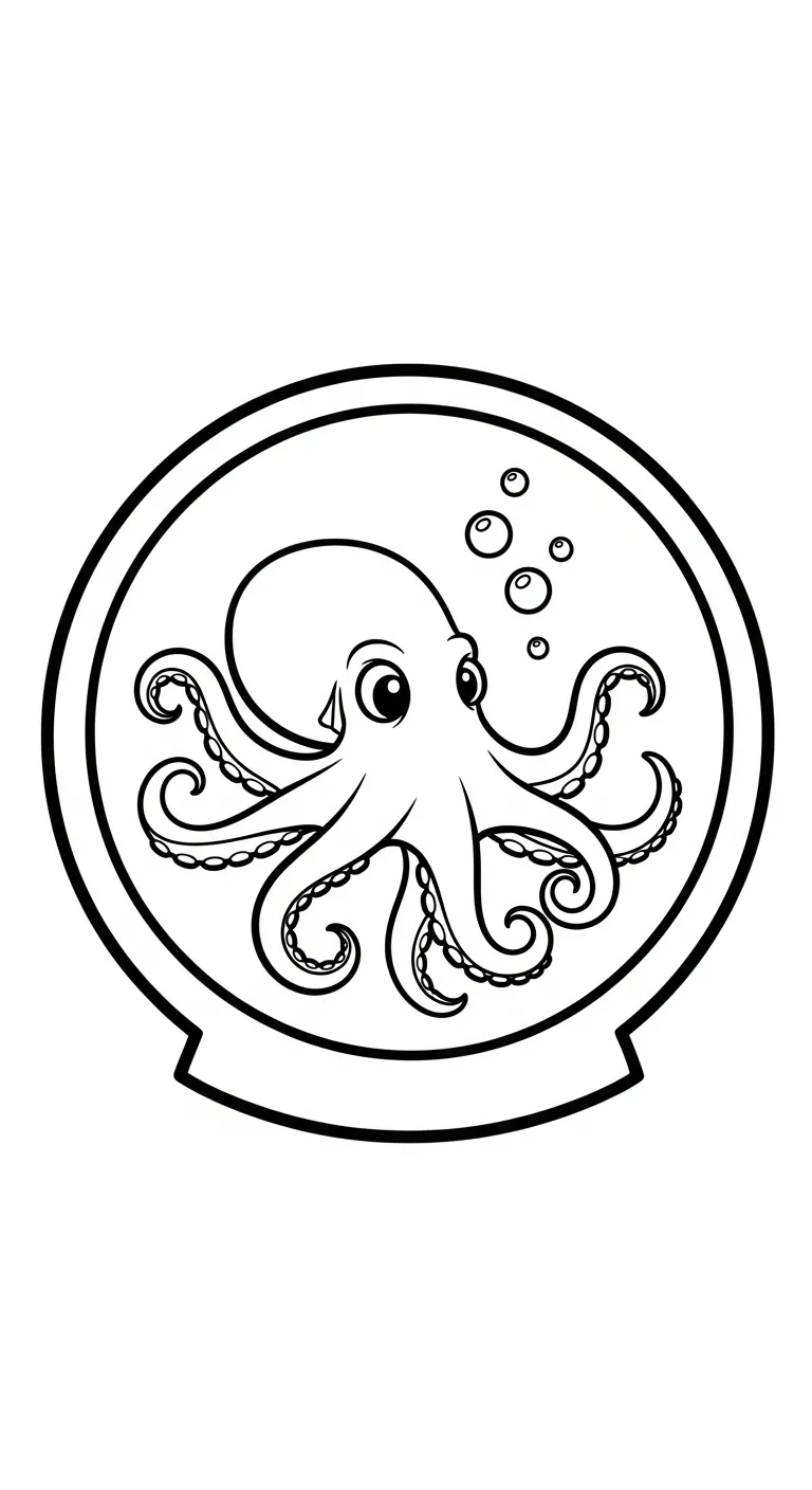 coloriage Pieuvre en ligne pour enfant