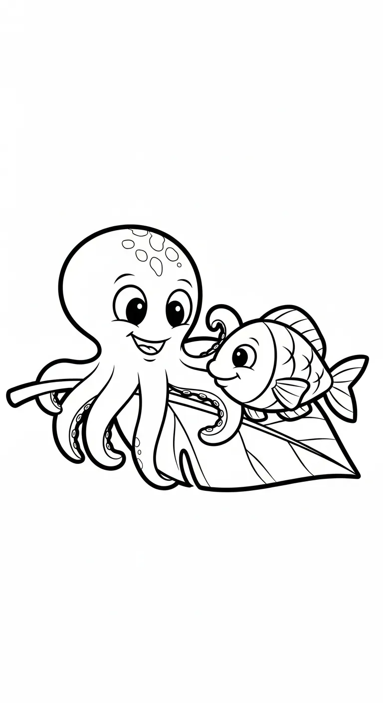 coloriage Pieuvre et apprentissage