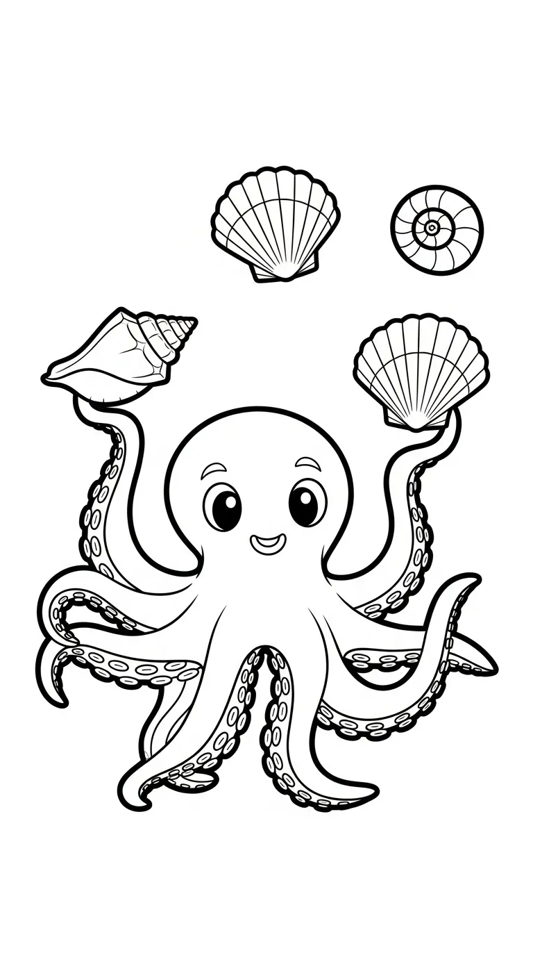 coloriage Pieuvre pour enfant de à imprimer