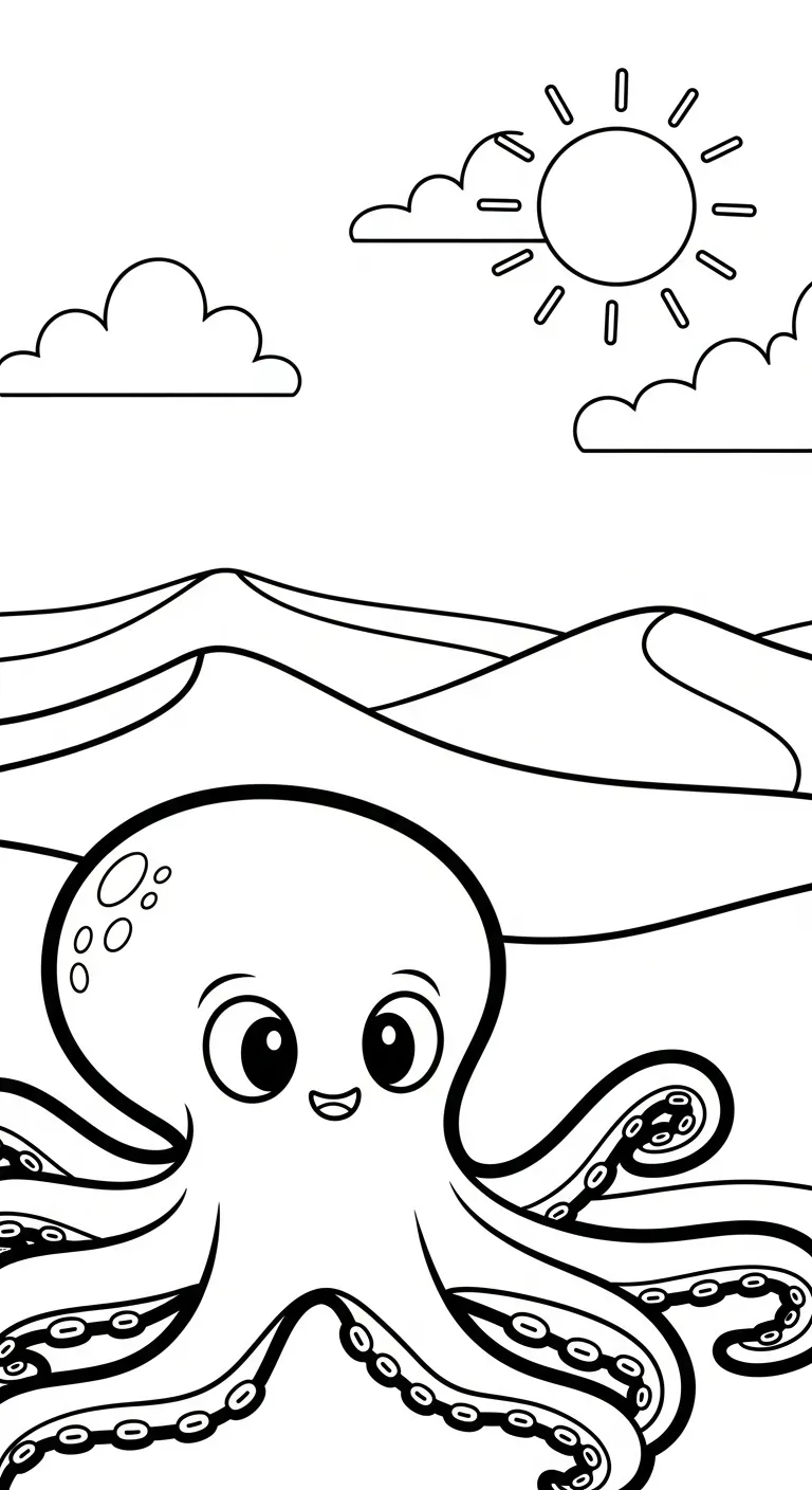 coloriage Pieuvre pour enfants à télécharger