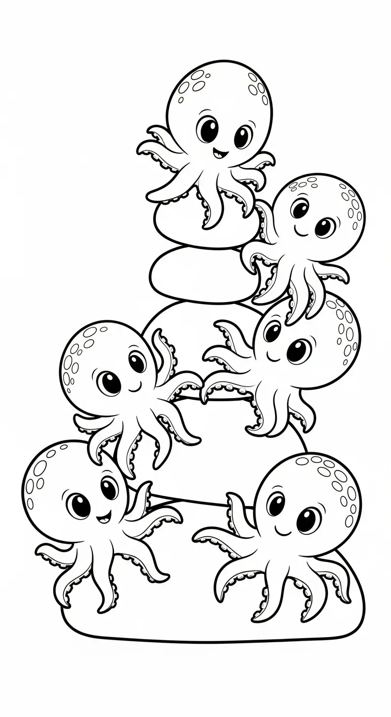 coloriage Pieuvre à imprimer pour enfant de 2 ans