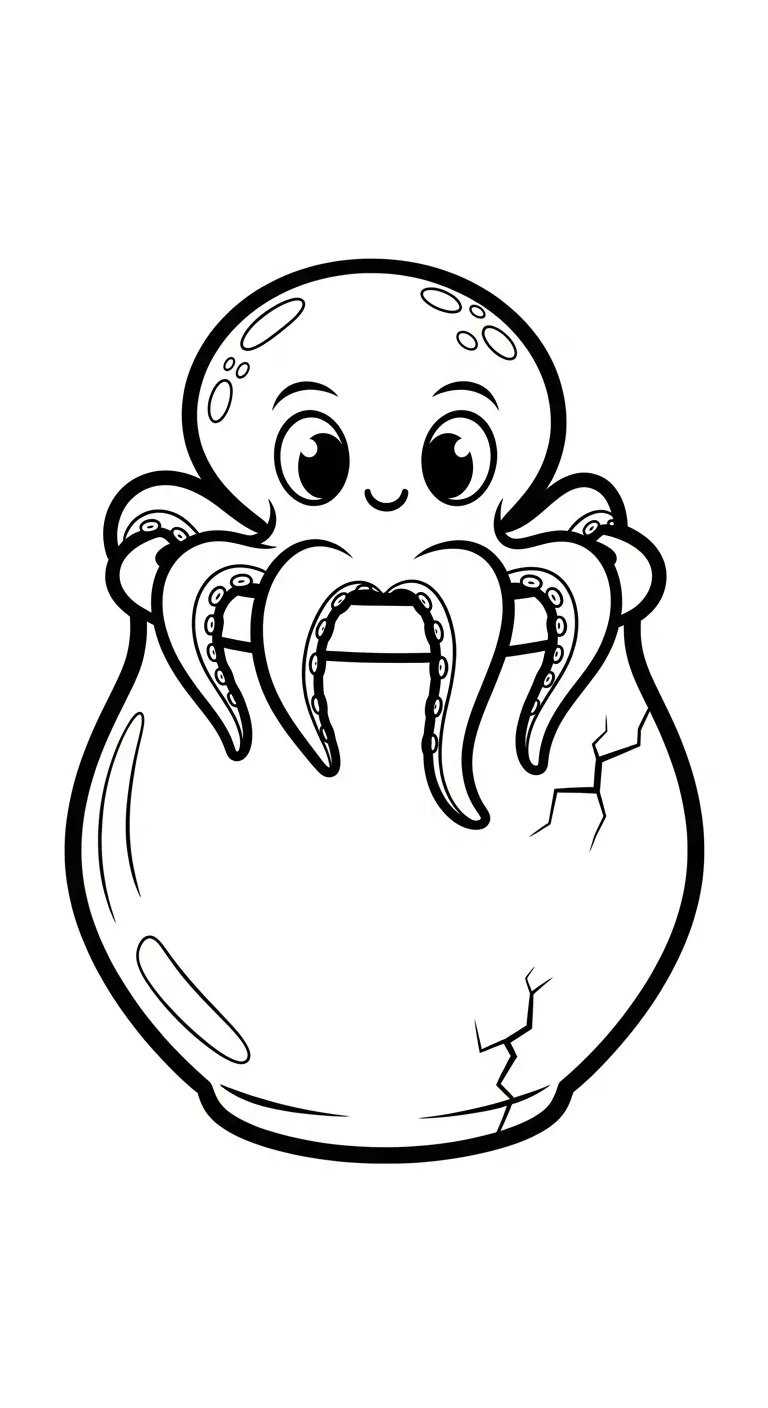 coloriage Pieuvre pour enfants a imprimer