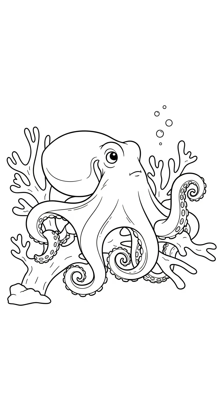 coloriage Pieuvre gratuit