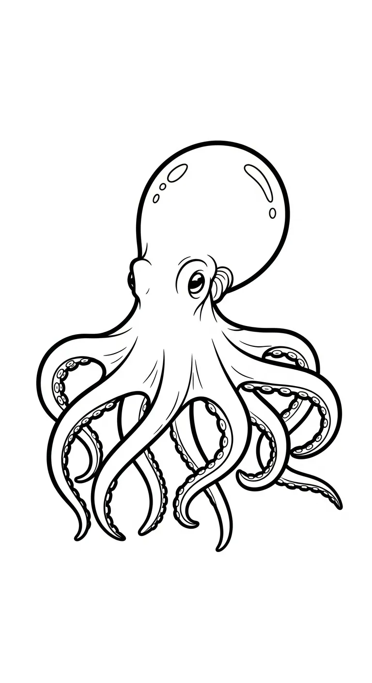 coloriage Pieuvre à imprimer pour enfant de 3 ans