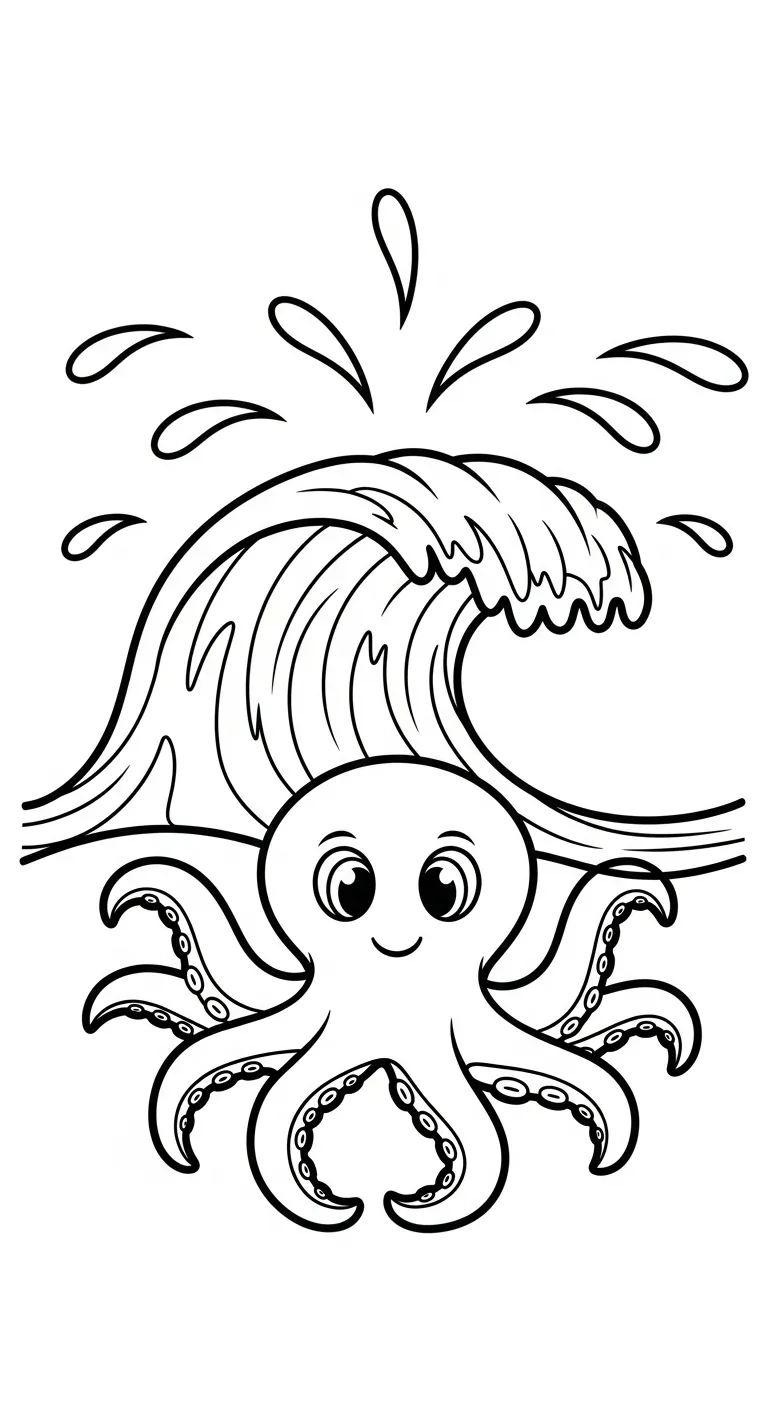 imprimer coloriage Pieuvre