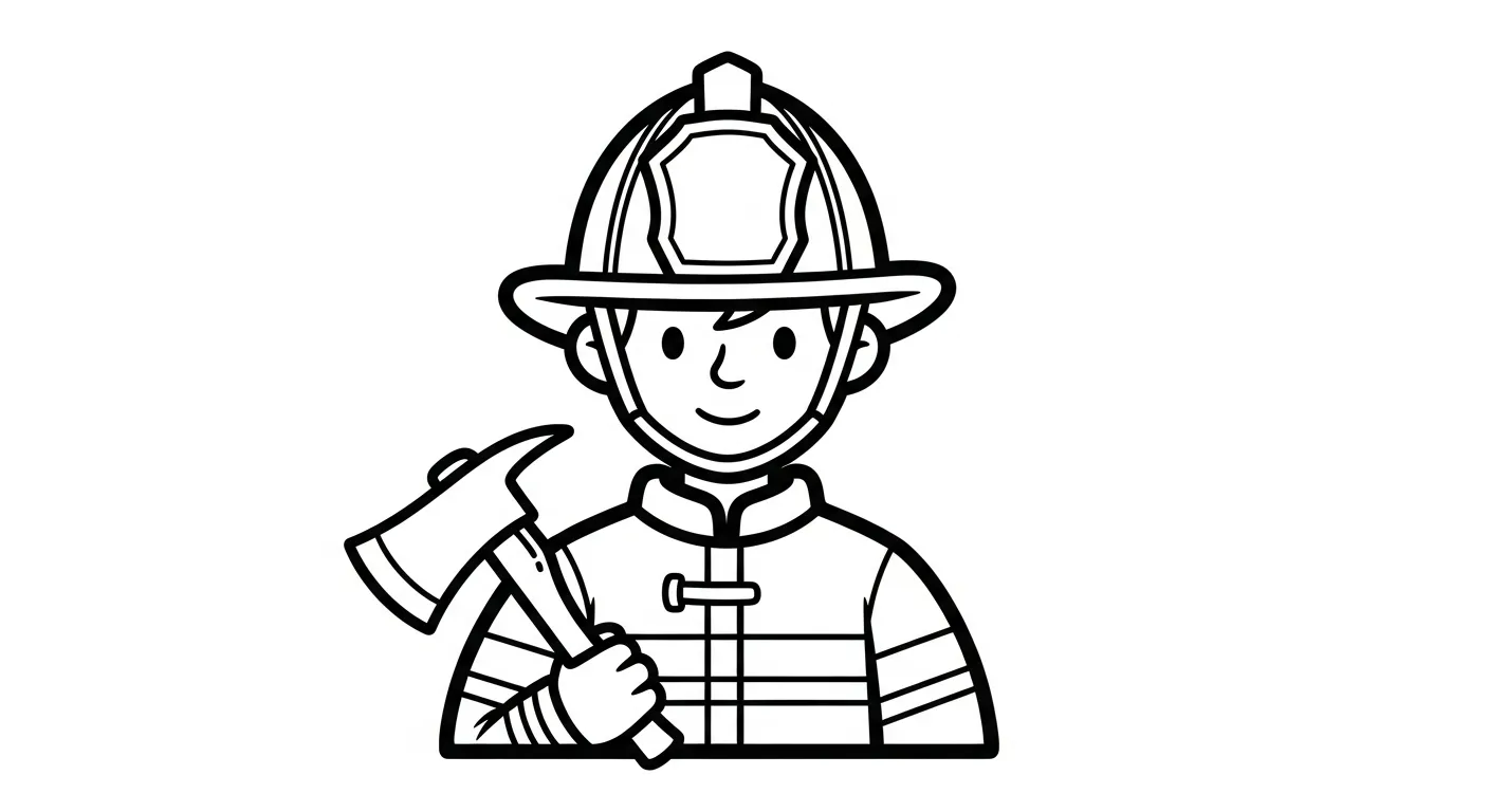 imprimer coloriage Pompier