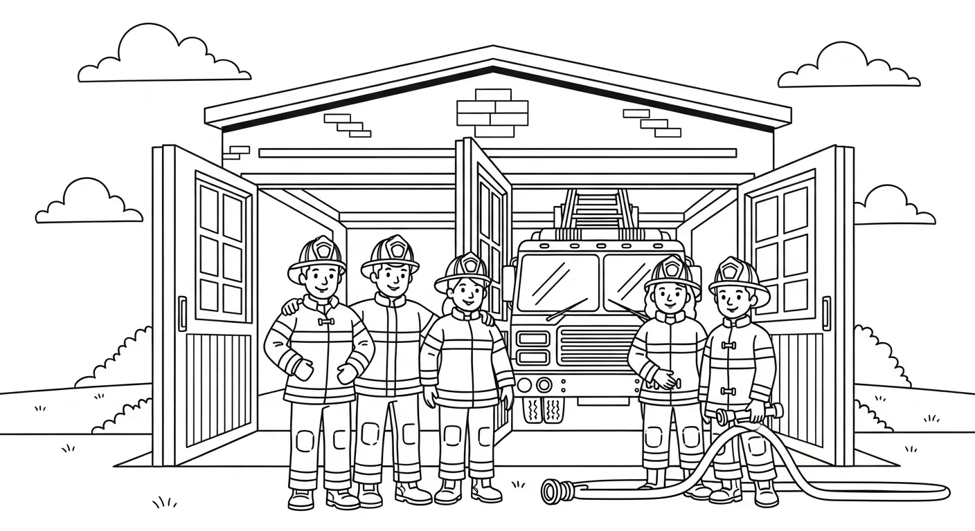 coloriage Pompier en ligne pour enfant 1