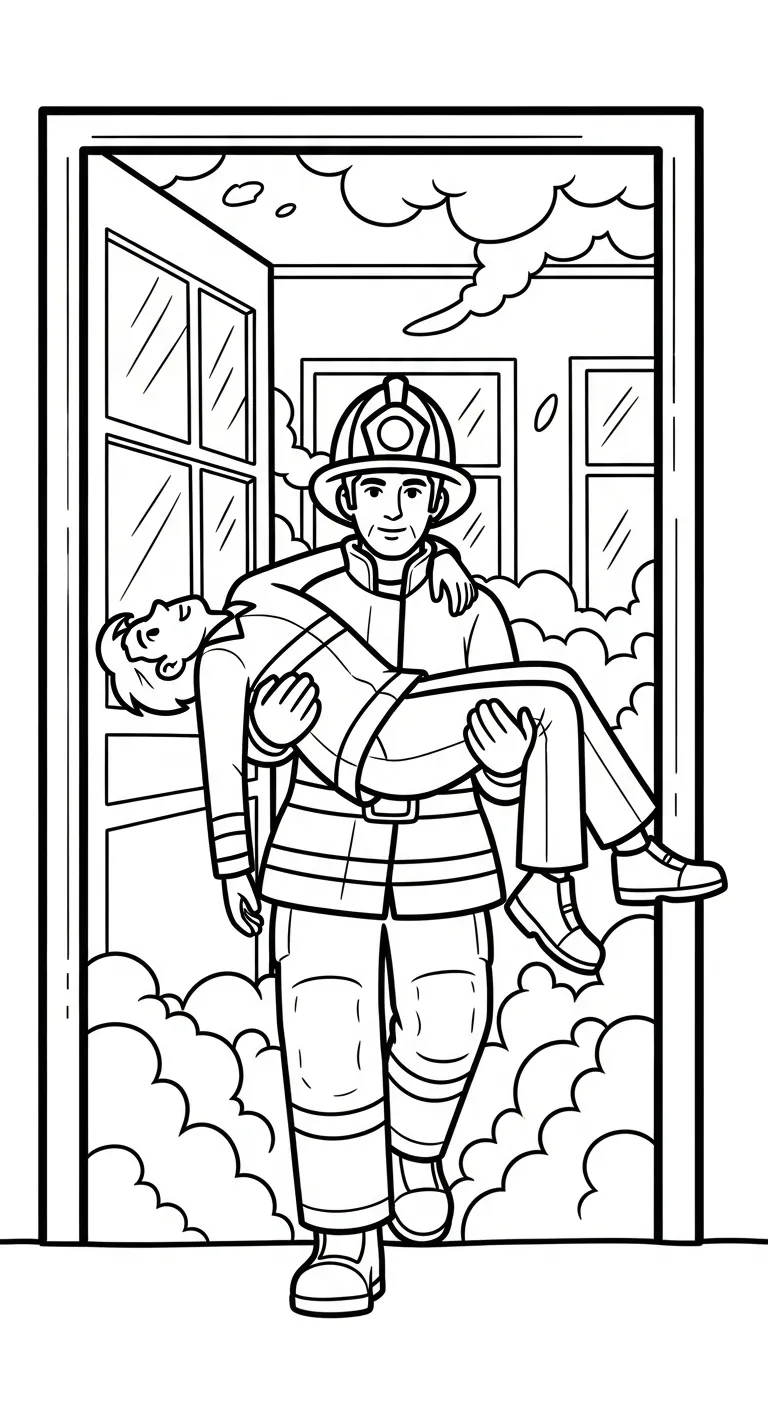 coloriage Pompier pour enfant