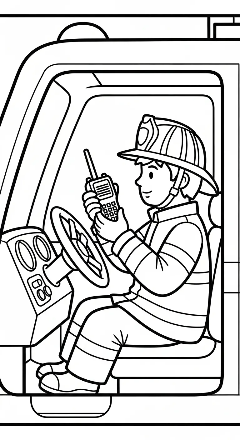 coloriage Pompier et apprentissage