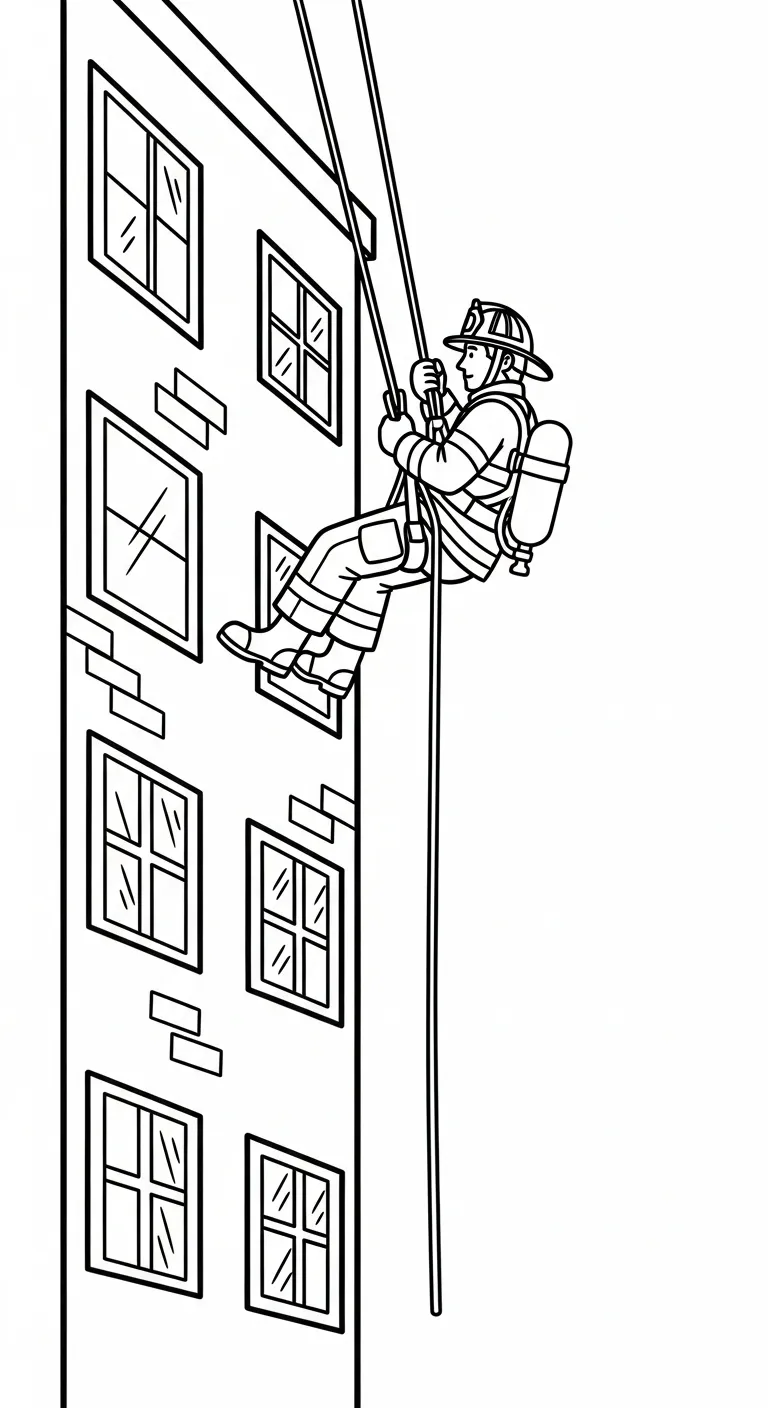 coloriage Pompier pour enfants a imprimer