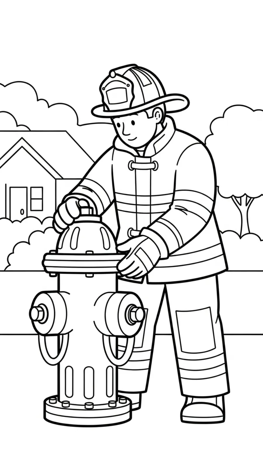 coloriage Pompier a colorier en ligne gratuitement 2