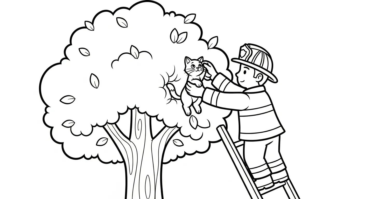coloriage Pompier pour enfants a imprimer gratuit 1