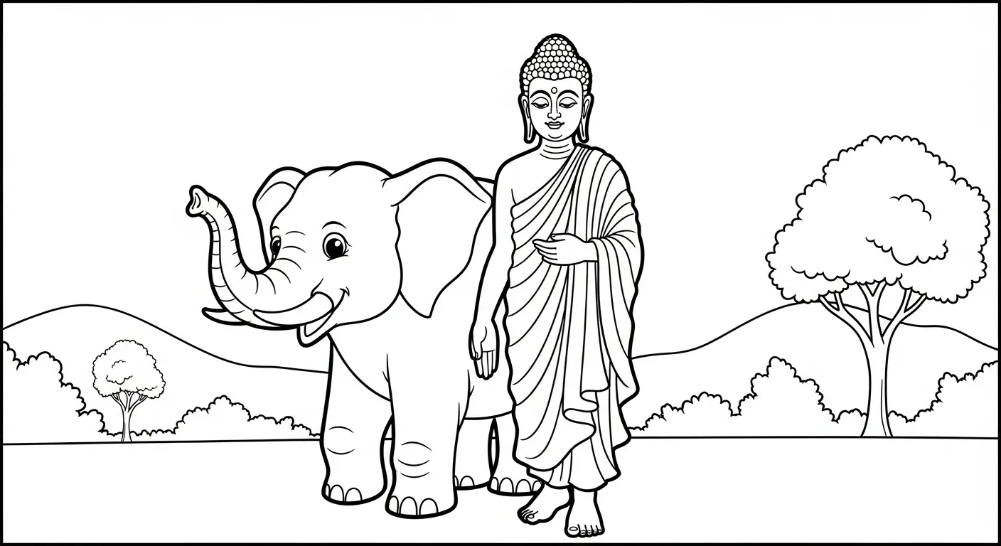 imprimer coloriage Siddhartha Gautama gratuit