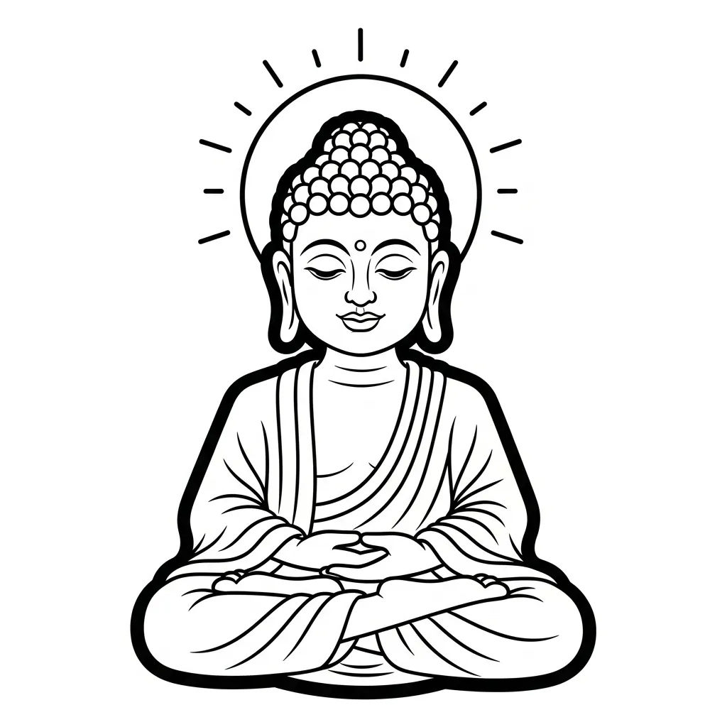 coloriage Siddhartha Gautama a imprimer gratuit