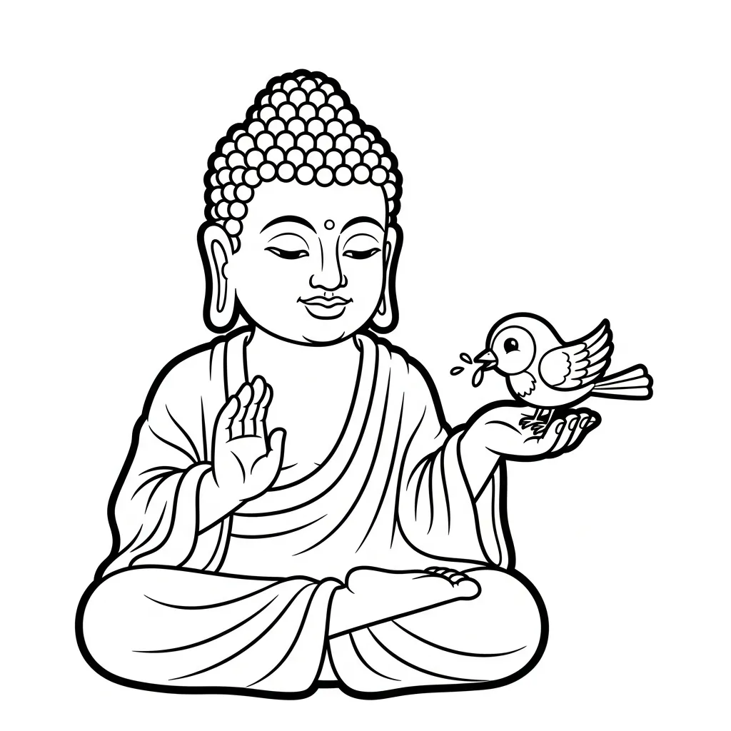 coloriage Siddhartha Gautama pour primaire 1