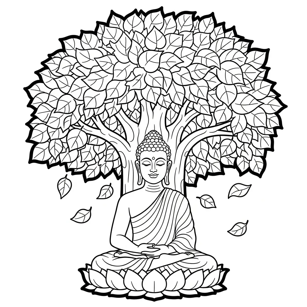 coloriage Siddhartha Gautama à imprimer pdf