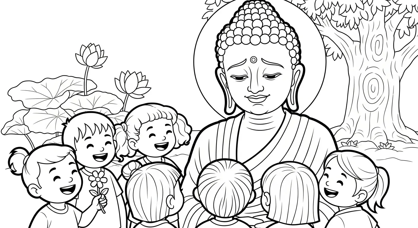 coloriage Siddhartha Gautama a imprimer gratuit 1