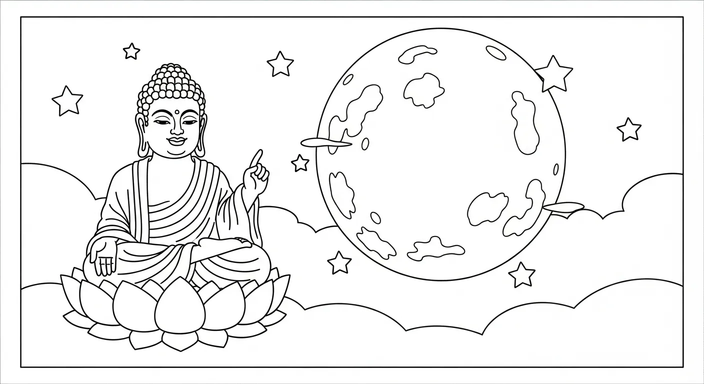 coloriage Siddhartha Gautama à imprimer gratuitement
