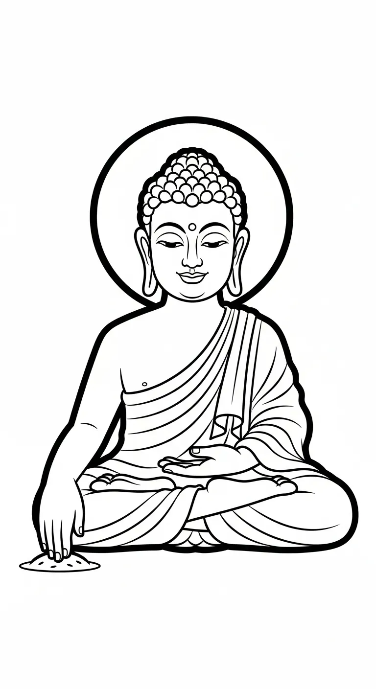 coloriage Siddhartha Gautama a dessiner et imprimer