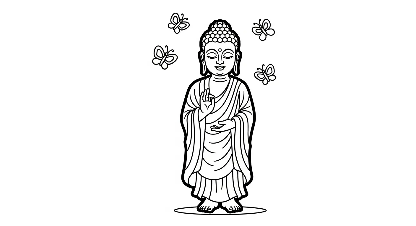 coloriage Siddhartha Gautama et dessin a imprimer