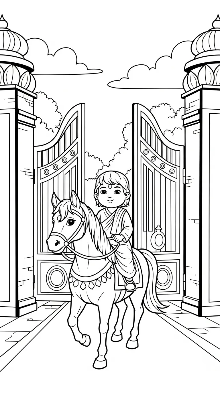 coloriage Siddhartha Gautama pour enfants a imprimer