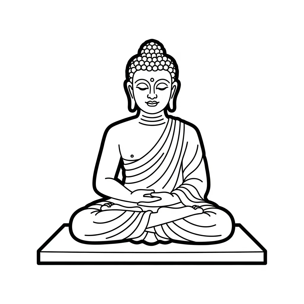 coloriage Siddhartha Gautama pour enfants à télécharger