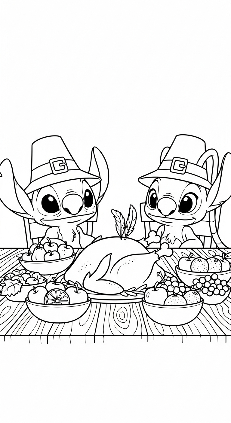 a imprimer coloriage Stitch et Angel updated gratuit 1