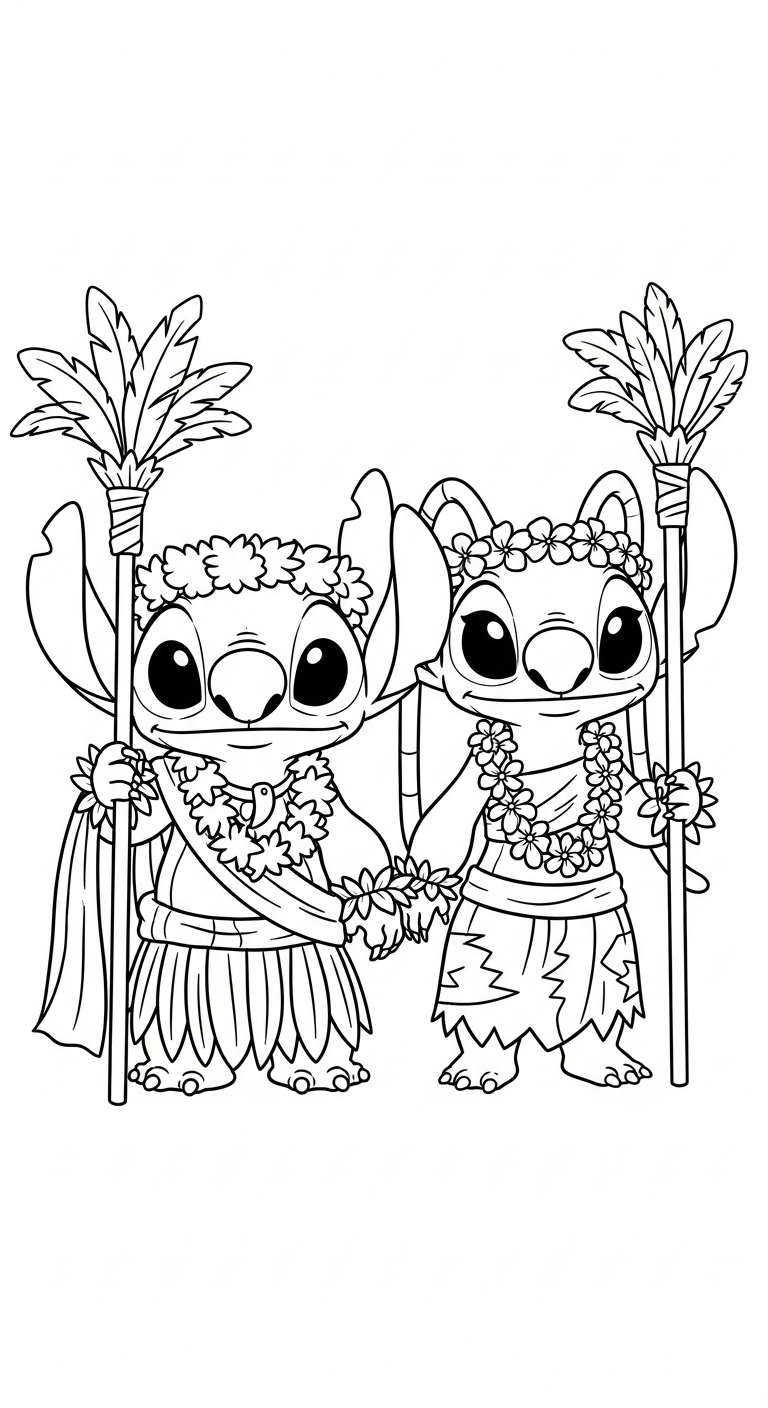 coloriage Stitch et Angel updated a telecharger 1