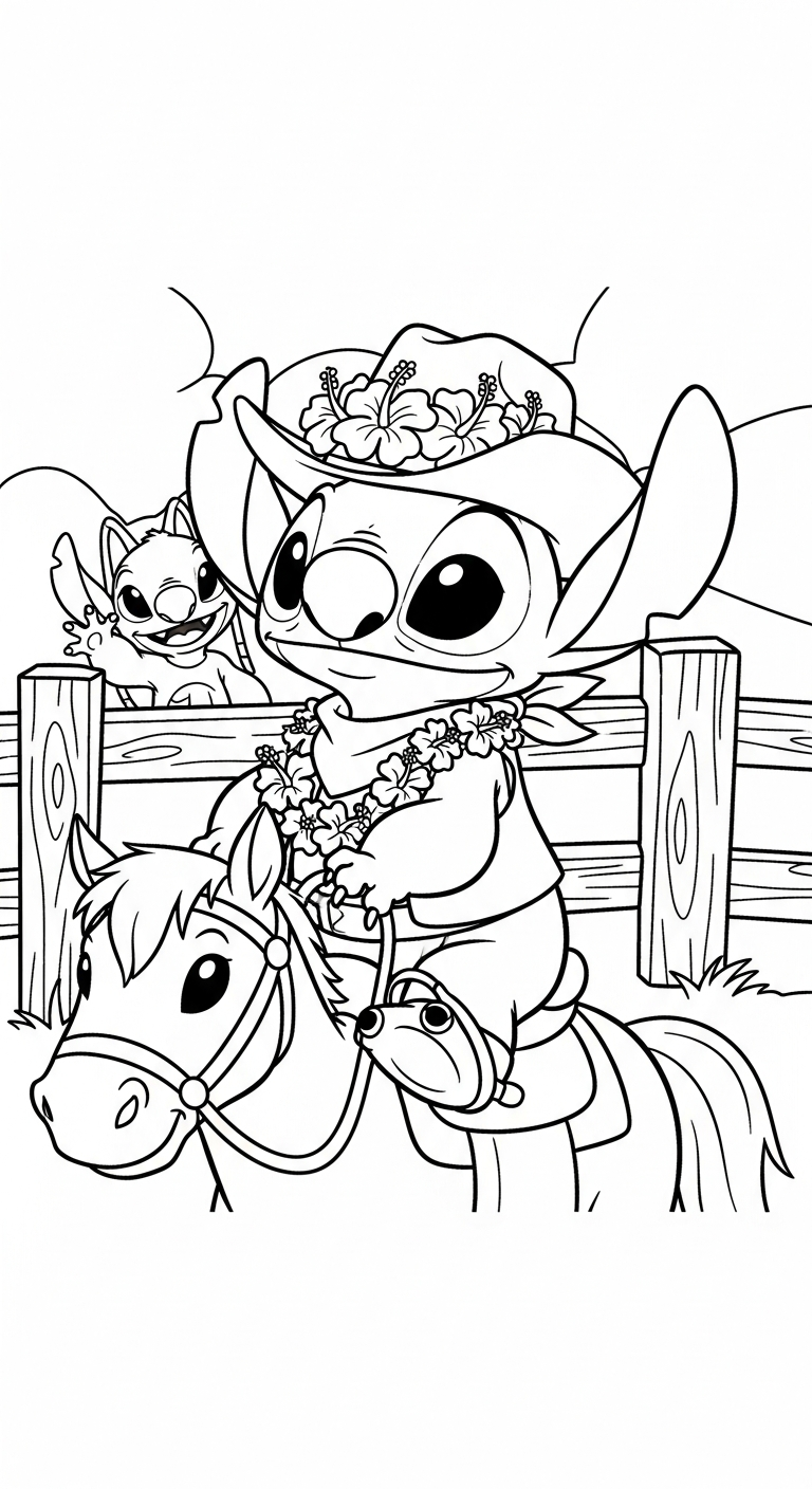 coloriage Stitch et Angel updated gratuit en ligne 1